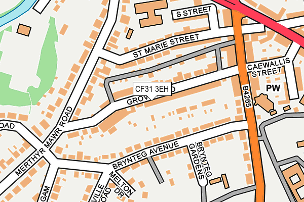 CF31 3EH map - OS OpenMap – Local (Ordnance Survey)