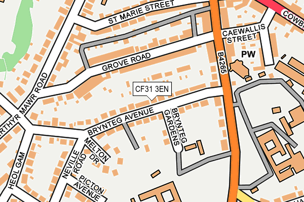 CF31 3EN map - OS OpenMap – Local (Ordnance Survey)