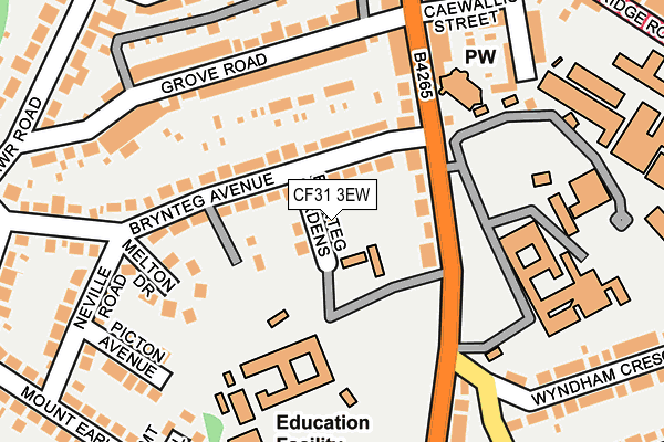 CF31 3EW map - OS OpenMap – Local (Ordnance Survey)