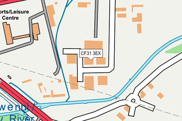 CF31 3EX map - OS OpenMap – Local (Ordnance Survey)