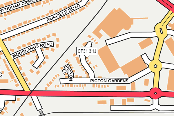 CF31 3HJ map - OS OpenMap – Local (Ordnance Survey)