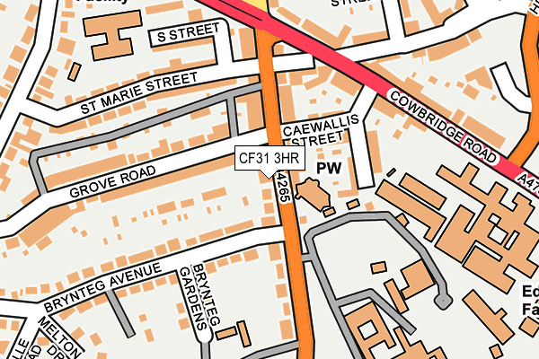 CF31 3HR map - OS OpenMap – Local (Ordnance Survey)