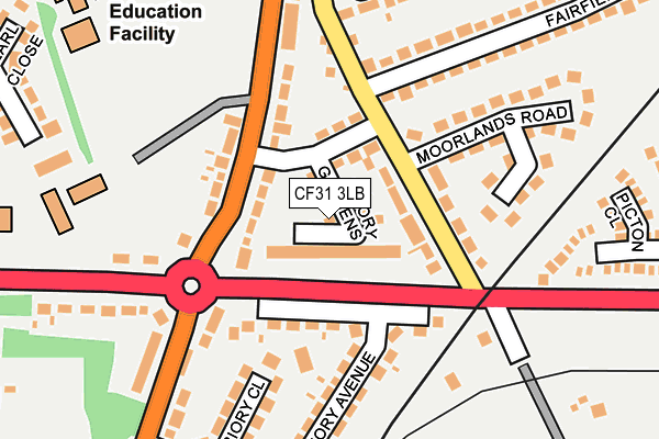 CF31 3LB map - OS OpenMap – Local (Ordnance Survey)