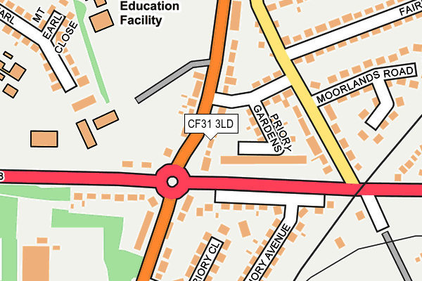 CF31 3LD map - OS OpenMap – Local (Ordnance Survey)