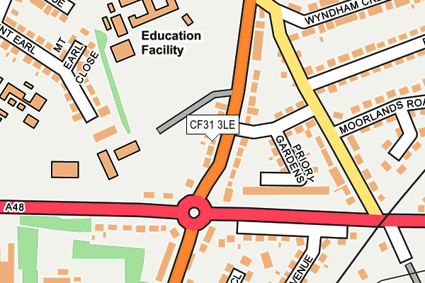 CF31 3LE map - OS OpenMap – Local (Ordnance Survey)