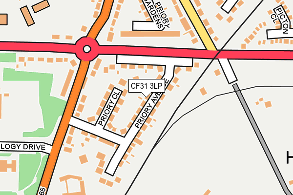 CF31 3LP map - OS OpenMap – Local (Ordnance Survey)