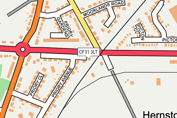 CF31 3LT map - OS OpenMap – Local (Ordnance Survey)