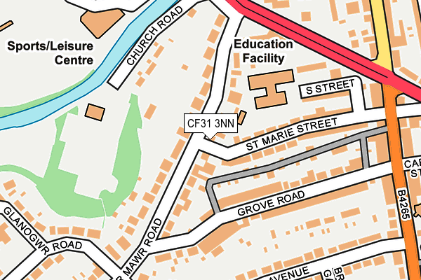CF31 3NN map - OS OpenMap – Local (Ordnance Survey)