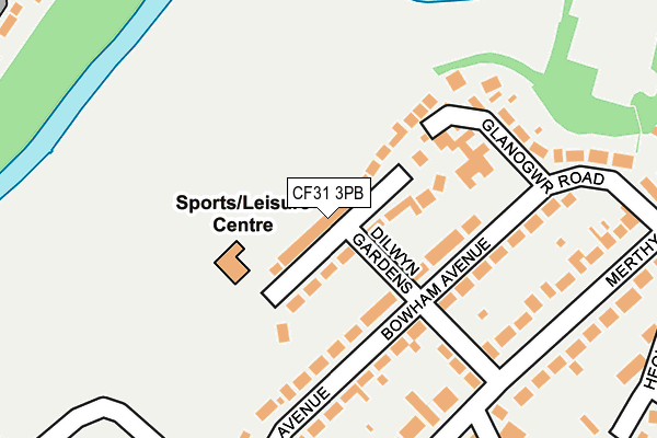 CF31 3PB map - OS OpenMap – Local (Ordnance Survey)