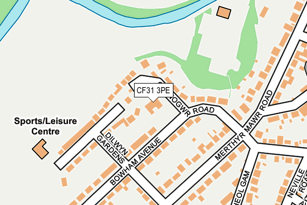 CF31 3PE map - OS OpenMap – Local (Ordnance Survey)