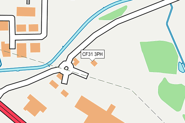 CF31 3PH map - OS OpenMap – Local (Ordnance Survey)