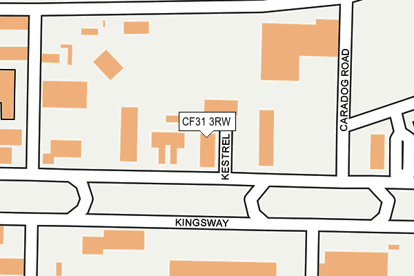 CF31 3RW map - OS OpenMap – Local (Ordnance Survey)