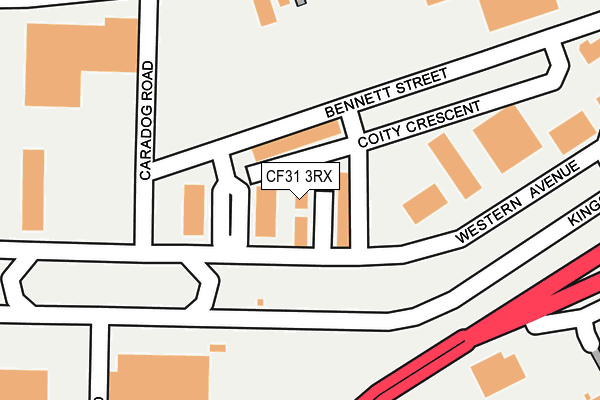 CF31 3RX map - OS OpenMap – Local (Ordnance Survey)