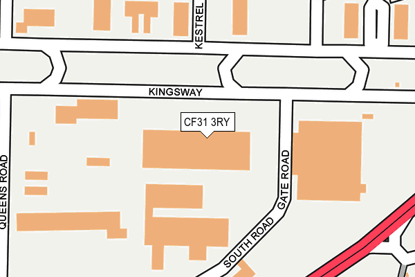 CF31 3RY map - OS OpenMap – Local (Ordnance Survey)