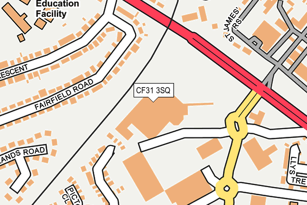 CF31 3SQ map - OS OpenMap – Local (Ordnance Survey)