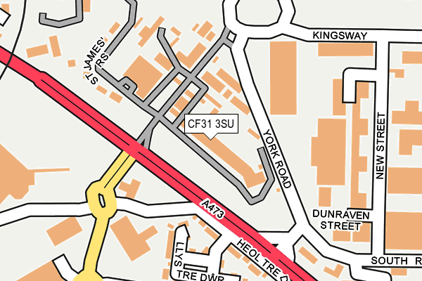 CF31 3SU map - OS OpenMap – Local (Ordnance Survey)
