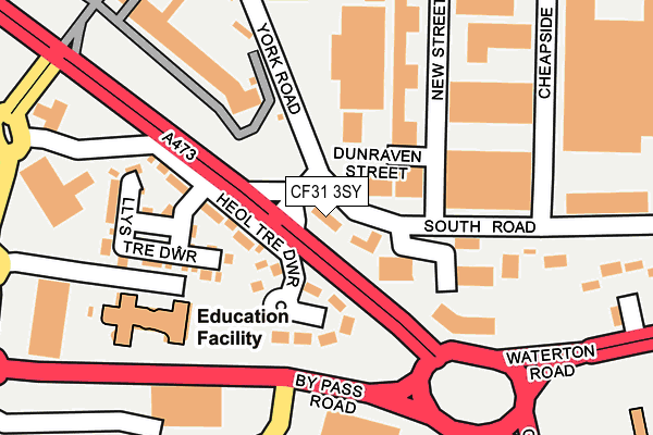 CF31 3SY map - OS OpenMap – Local (Ordnance Survey)