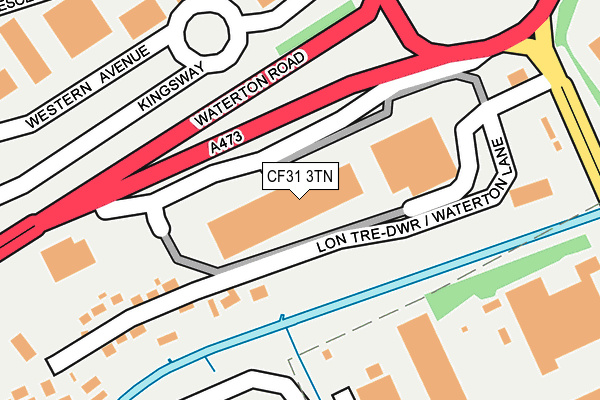 CF31 3TN map - OS OpenMap – Local (Ordnance Survey)