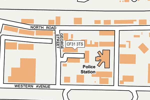 CF31 3TS map - OS OpenMap – Local (Ordnance Survey)