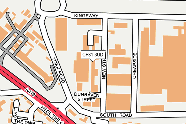 CF31 3UD map - OS OpenMap – Local (Ordnance Survey)