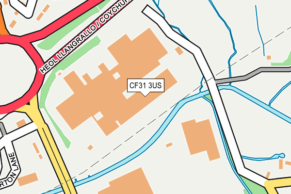 CF31 3US map - OS OpenMap – Local (Ordnance Survey)