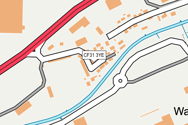 CF31 3YE map - OS OpenMap – Local (Ordnance Survey)