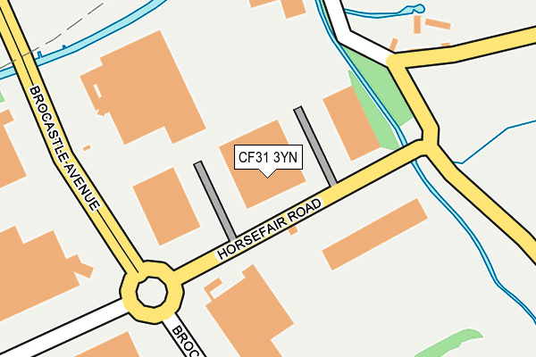 CF31 3YN map - OS OpenMap – Local (Ordnance Survey)
