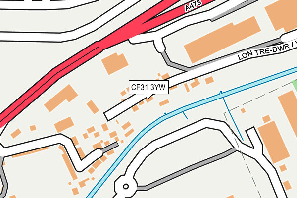 CF31 3YW map - OS OpenMap – Local (Ordnance Survey)