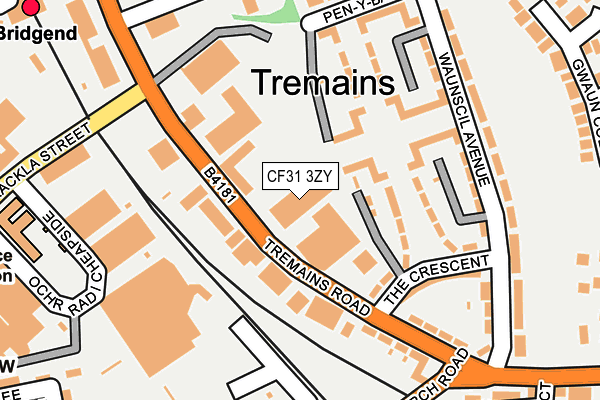 CF31 3ZY map - OS OpenMap – Local (Ordnance Survey)