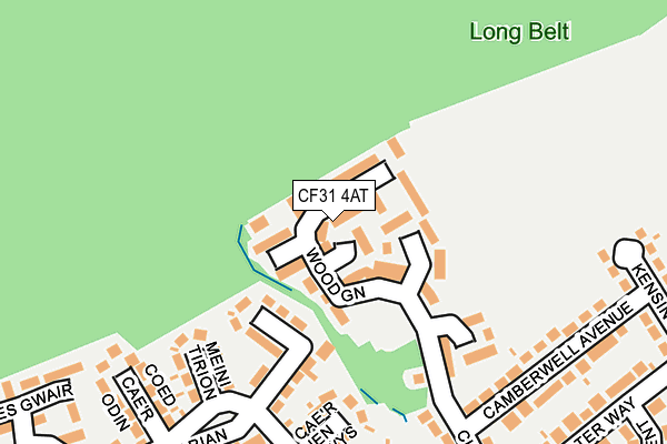 CF31 4AT map - OS OpenMap – Local (Ordnance Survey)