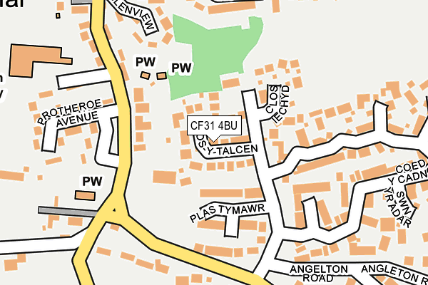 CF31 4BU map - OS OpenMap – Local (Ordnance Survey)