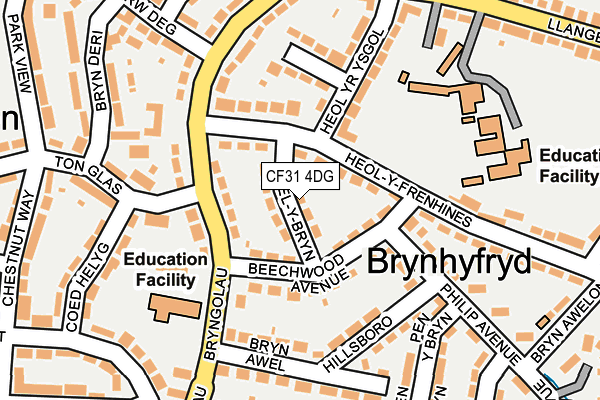 CF31 4DG map - OS OpenMap – Local (Ordnance Survey)