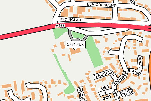 CF31 4DX map - OS OpenMap – Local (Ordnance Survey)