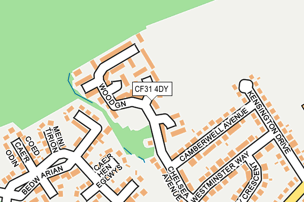 CF31 4DY map - OS OpenMap – Local (Ordnance Survey)