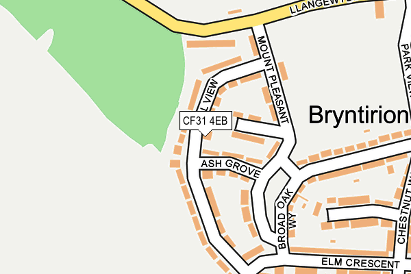 CF31 4EB map - OS OpenMap – Local (Ordnance Survey)