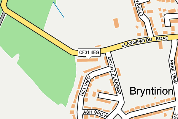 CF31 4EG map - OS OpenMap – Local (Ordnance Survey)