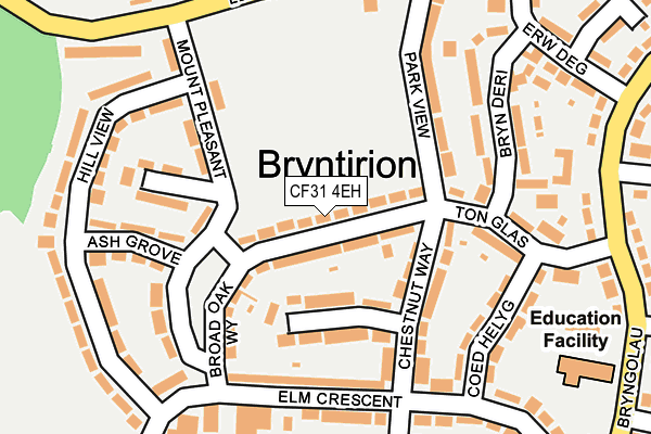 CF31 4EH map - OS OpenMap – Local (Ordnance Survey)