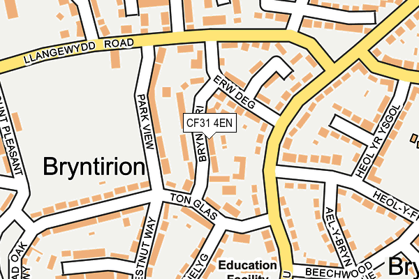 CF31 4EN map - OS OpenMap – Local (Ordnance Survey)