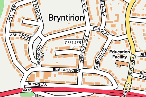 CF31 4ER map - OS OpenMap – Local (Ordnance Survey)