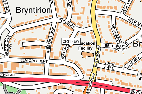 CF31 4EW map - OS OpenMap – Local (Ordnance Survey)