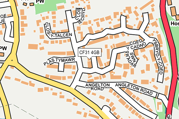 CF31 4GB map - OS OpenMap – Local (Ordnance Survey)