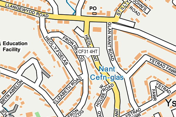 CF31 4HT map - OS OpenMap – Local (Ordnance Survey)