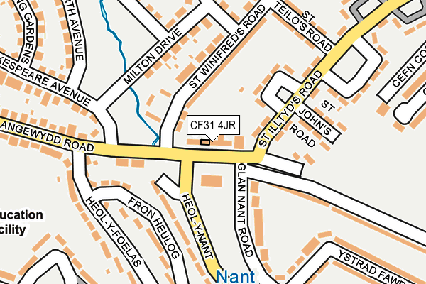 CF31 4JR map - OS OpenMap – Local (Ordnance Survey)