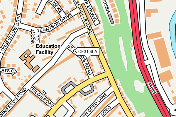 CF31 4LA map - OS OpenMap – Local (Ordnance Survey)
