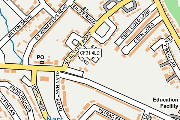 CF31 4LD map - OS OpenMap – Local (Ordnance Survey)