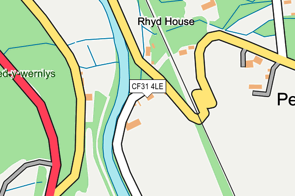 CF31 4LE map - OS OpenMap – Local (Ordnance Survey)