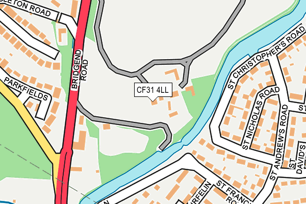 CF31 4LL map - OS OpenMap – Local (Ordnance Survey)