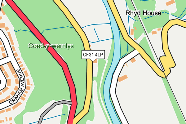 CF31 4LP map - OS OpenMap – Local (Ordnance Survey)