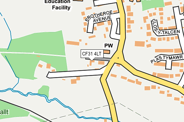 CF31 4LT map - OS OpenMap – Local (Ordnance Survey)