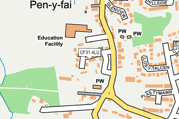 CF31 4LU map - OS OpenMap – Local (Ordnance Survey)